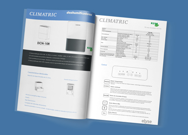 Mock up Ficha técnica deshumidificador