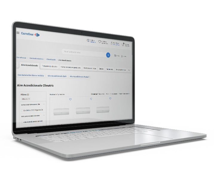 Mockup ordenador Carrefour